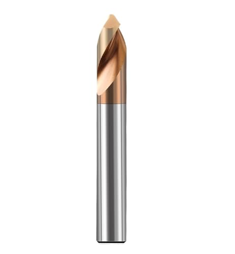 1/5/10 Stück HRC55 90° Festpunktbohrer Gerade Nut Anbohren Schaftfräser Hartmetall Wolframstahl Zentrierbohrer CNC-Werkzeugmaschinen(5pcs,3xD3x100Lx90R) von LAERNPU