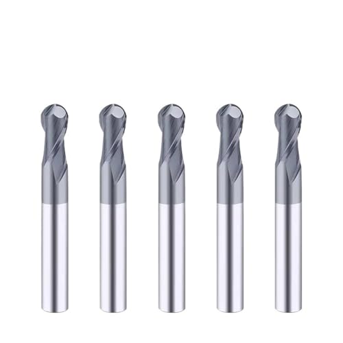 1/5 stücke HRC45 Kugelkopffräser Wolframstahl-fräser CNC-Drehwerkzeuge for Metall CNC-Schaftfräser Hartmetall-Kugelfräser(5pcs HRC45,R2.5xD6x50L) von LAERNPU