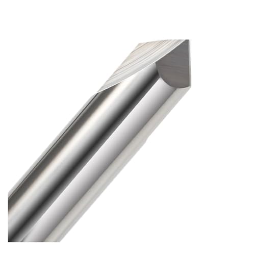 1pc Fase Hartmetall Fräser Entgraten Kanten V Router 90 Grad 3 Flöten Wolfram Vhm Anfasen Mühle(D6X50LX3F-60deg,Aluminum) von LAERNPU