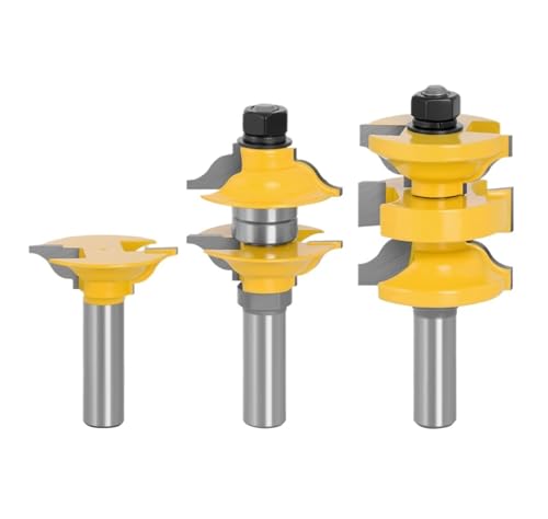 3 stücke 12mm 12,7mm Schaft Eintrag Innen Tür Router Bit Abgestimmt RS Router Bits Carving for Holz(12mm shank) von LAERNPU