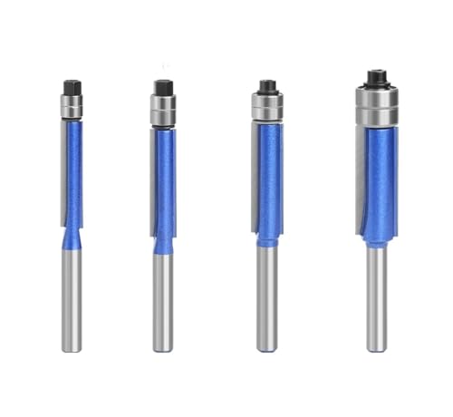 4 STÜCKE 1/4 6 MM Schaft Doppellager Flush Trim Bit Router Holzbearbeitung Fräser for Holz Planfräser(6mm shank 4pcs) von LAERNPU