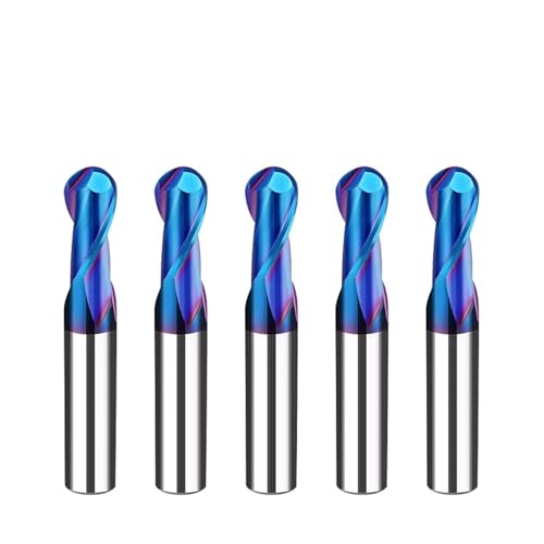 5 stücke HRC65 Kugelkopffräser Wolframstahl CNC-Fräser Fräswerkzeuge for Edelstahl Fräser Hartmetall-schaftfräser(R6xD12x150L) von LAERNPU