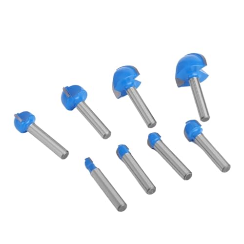 8 stücke 6mm 1/4 Schaft Kugelkopffräser Rundfräser for Holz CNC Radius Kernkasten Vollhartmetallwerkzeuge(6.35mm 8pcs) von LAERNPU