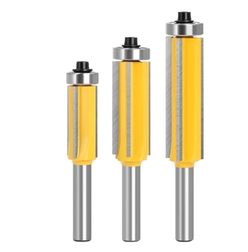 LAVIE 1 stück 8mm Flush Trim Bit Z4 Muster Router Bit Top & Bottom Lager Bits Fräser for Holz holzbearbeitung Schneider C08-023(3pcs set) von LAERNPU