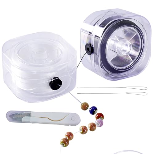 LAGAHS 2 Rollen 0.8mm String für Armband machen, mit Aufbewahrungsbox Schere und Perlen Nadeln, Freundschaft Perlenschnur Armband machen String elastische Perlenfaden für Schmuck machen(weiß, schwarz) LAGAHS 2 Rollen 0.8mm String für Armband machen, mit Aufbewahrungsbox Schere und Perlen Nadeln, Freundschaft Perlenschnur Armband machen String elastische Perlenfaden für Schmuck machen(weiß, schwarz) von LAGAHS