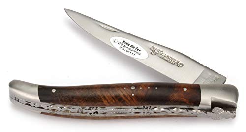 Laguiole en Aubrac - 12 cm Laguiole Taschenmesser - Doppelplatine - Griff Eisenholz - Messer Klinge und Backen matt Laguiole en Aubrac - 12 cm Laguiole Taschenmesser - Doppelplatine - Griff Eisenholz - Messer Klinge und Backen matt von Laguiole en Aubrac