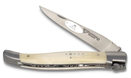 Laguiole en Aubrac Taschenmesser 12 cm L0212OSIF Griff Knochen Messer Klinge und Backen matt von LAGUIOLE EN AUBRAC L