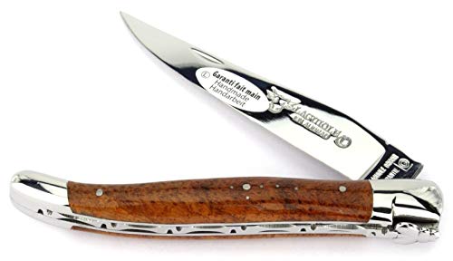 Laguiole en Aubrac Taschenmesser L0212HBIFI 12 cm, Griff Grasbaum braun, Messer Backen und Klinge glänzend von LAGUIOLE EN AUBRAC L