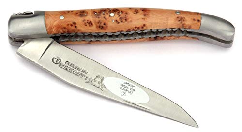 Laguiole en Aubrac Taschenmesser Wacholder L0711GEIF 11 cm Doppelplatine Messer Klinge matt von Laguiole en Aubrac
