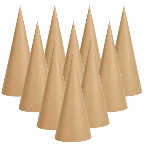 10 Stück verdickte Pappmaché-Zapfen mit offenem Boden, bemalbare unlackierte Papierkegel zum Basteln, Weihnachtskegel, Baum, DIY, Zwerge, Ornament, mehrere Größen 10 Stück verdickte Pappmaché-Zapfen mit offenem Boden, bemalbare unlackierte Papierkegel zum Basteln, Weihnachtskegel, Baum, DIY, Zwerge, Ornament, mehrere Größen von LAIAMER