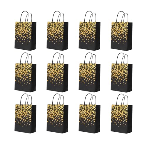 12 elegante Hotfoil Papiertüten für Feste Verpackungen und Events Giveaways Handheld Lebensmittel Verpackung Tasche mit Griff anpassbare Papiertüten 12 elegante Hotfoil Papiertüten für Feste Verpackungen und Events Giveaways Handheld Lebensmittel Verpackung Tasche mit Griff anpassbare Papiertüten von LAIOUSN