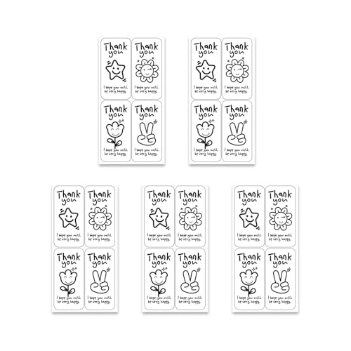 125 x Dankesaufkleber, 5,9 x 3,8 cm, Siegeletiketten, Wertschätzungsetiketten für Online-Händler, Paket-Verzierung, Tagebuch, Verzierungen von LAIOUSN