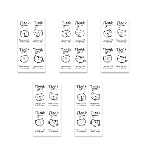 125 x Dankesaufkleber, 5,9 x 3,8 cm, Siegeletiketten, Wertschätzungsetiketten für Online-Händler, Paket-Verzierung, Tagebuch, Verzierungen von LAIOUSN