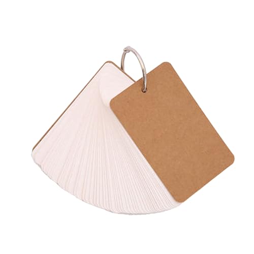 50 Blatt unlinierte Notizkarten mit Ringen, Vokabelkarte, Lernkarte, 8,9 x 5,1 cm, Notizkarten zum Lernen, Notizen, Karteikarten 50 Blatt unlinierte Notizkarten mit Ringen, Vokabelkarte, Lernkarte, 8,9 x 5,1 cm, Notizkarten zum Lernen, Notizen, Karteikarten von LAIOUSN
