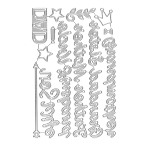 Big Letter Stanzschablonen aus Karbonstahl, dekorative Prägepapier-Stanzform für Kartenherstellung, Scrapbooking, Metall-Stanzformen für Scrapbooking von LAIOUSN
