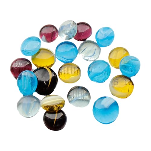 Bunte Glasperlen mit flachem Boden, Marmorperlen für Bastelprojekte, Blumenvasen und Heimdekorationen und Kunstbedarf, Einweihungsparty, 1 kg von LAIOUSN