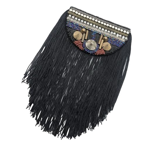 Bunte Nieten Schulterbretter Abzeichen Schmuck Epauletten Schulterklappe für Darsteller, Mode-Accessoire, gemischte Stoffquasten von LAIOUSN