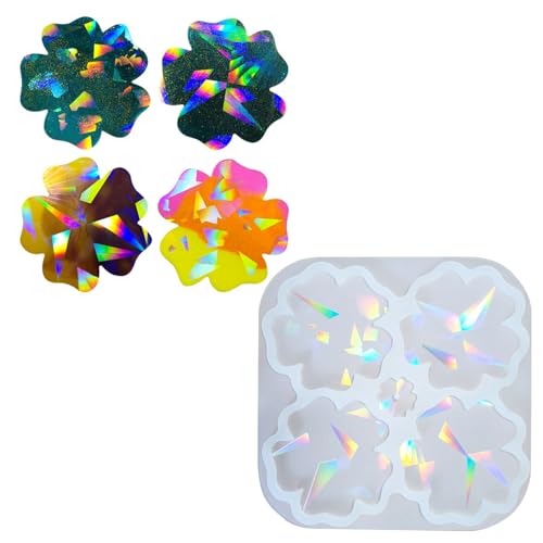 Flexible Silikon-Untersetzer-Form mit holografischer Reflexion, Blumenmuster, Tassenmatte, Epoxidharz, Schmuckherstellung, Werkzeug, flexible Bastelform Flexible Silikon-Untersetzer-Form mit holografischer Reflexion, Blumenmuster, Tassenmatte, Epoxidharz, Schmuckherstellung, Werkzeug, flexible Bastelform von LAIOUSN