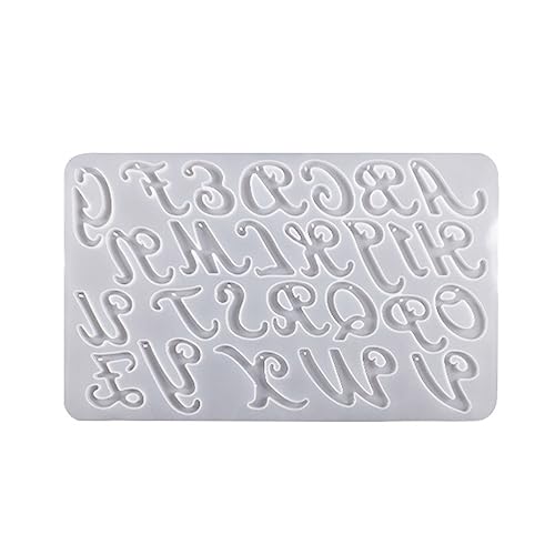 Glänzende Silikonharz-Formen, englische Alphabete, Ohrringe, Schlüsselanhänger, Anhänger, Schmuck, Epoxidharz, Bastelform von LAIOUSN