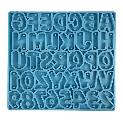 Handgefertigte Buchstaben-Zahlen-Ohrhänger, Kristallharz, Epoxidharz, Kunst, Ohrstecker, Dekorationen, Gießform von LAIOUSN