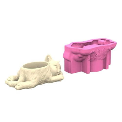 Handgefertigte Silikon-Pflanztöpfe Mulds Katzenform Epoxidharz Bastelformen für Vase und Stifthalter Handgefertigte Silikon-Pflanztöpfe Mulds Katzenform Epoxidharz Bastelformen für Vase und Stifthalter von LAIOUSN