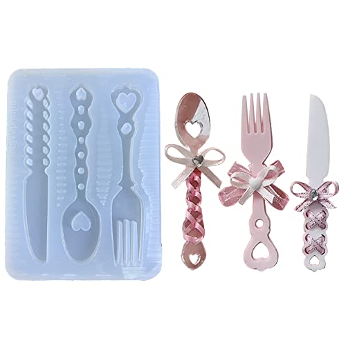 Hohler Liebesgriff, Gabel, Löffel, Teile, Silikon, Epoxidharz, Schlüsselanhänger, Anhänger, Basteln für Valentinstag Hohler Liebesgriff, Gabel, Löffel, Teile, Silikon, Epoxidharz, Schlüsselanhänger, Anhänger, Basteln für Valentinstag von LAIOUSN