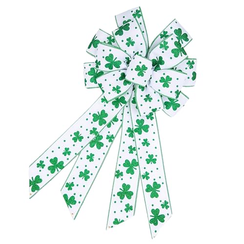 Irischer Festivalkranz, Schleife, irisches Festival, Ornament, Baumspitze, Ornament für Haustür, Kranz, Heimdekoration, Patrick's Day von LAIOUSN