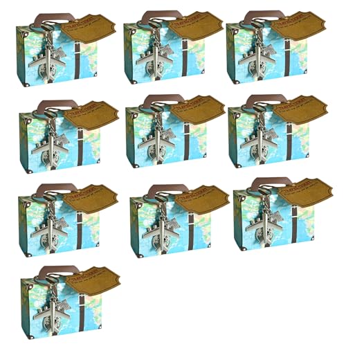 LAIOUSN 10 Stück Miniatur-Koffer-Boxen, handgefertigte Süßigkeiten- und Geschenkbehälter für Zuhause und Party, Geschenk, Organizer, Geburtstagsparty-Geschenke LAIOUSN 10 Stück Miniatur-Koffer-Boxen, handgefertigte Süßigkeiten- und Geschenkbehälter für Zuhause und Party, Geschenk, Organizer, Geburtstagsparty-Geschenke von LAIOUSN