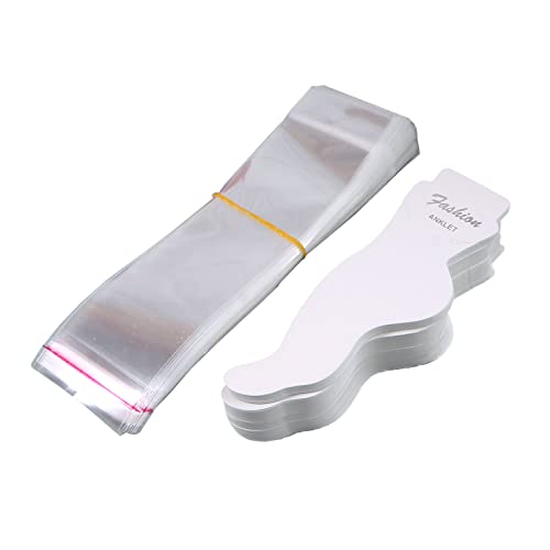 LAIOUSN 100 Blatt Papp-Fußkettchen, Display-Kassette, transparente Tasche, Kartenclip, Papieretiketten für Schmuck-Display LAIOUSN 100 Blatt Papp-Fußkettchen, Display-Kassette, transparente Tasche, Kartenclip, Papieretiketten für Schmuck-Display von LAIOUSN