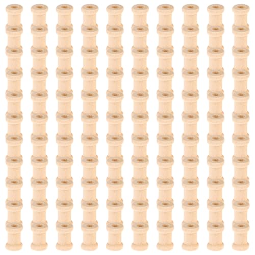 LAIOUSN 100 Stück leere Garnspulen für Holzspulen Nähgarn Bandhalter leere Fadenspulen für Bastelprojekte LAIOUSN 100 Stück leere Garnspulen für Holzspulen Nähgarn Bandhalter leere Fadenspulen für Bastelprojekte von LAIOUSN