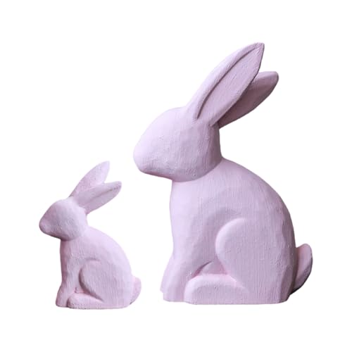 LAIOUSN 2 Stück Osterhasen Holzfiguren Statue Hasen Skulptur für Zuhause Büro Tischregal dekorative Ornamente niedliche Hasen Ornamente LAIOUSN 2 Stück Osterhasen Holzfiguren Statue Hasen Skulptur für Zuhause Büro Tischregal dekorative Ornamente niedliche Hasen Ornamente von LAIOUSN