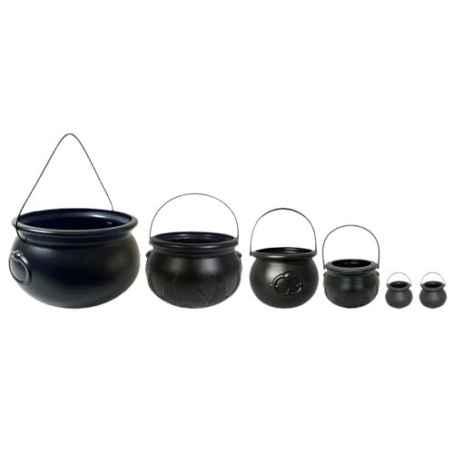 LAIOUSN 6 Stück Kessel Süßigkeiten Halter für Halloween Dekorationen Hexe Party Supplies & Leckerli Behälter Hexe Party Zubehör von LAIOUSN