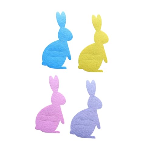 LAIOUSN Bestecktaschen mit Osterhasen-Motiv, Besteckhalter für Frühlings-Tischarrangements, Stoffhalter, 4 Stück LAIOUSN Bestecktaschen mit Osterhasen-Motiv, Besteckhalter für Frühlings-Tischarrangements, Stoffhalter, 4 Stück von LAIOUSN