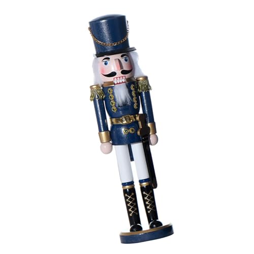 LAIOUSN Festival Nussknacker, Soldat, Tischdekoration, 38 cm hoch, Weihnachts-Holzfigur, saisonale Heimdekoration, Weihnachts-Nussknacker von LAIOUSN