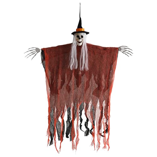 LAIOUSN Grisly Hangings Totenkopf-Dekoration, schreckliche Ornamente, Halloween-Ornament, Outdoor, Feste, Partys, Zubehör, Feste von LAIOUSN