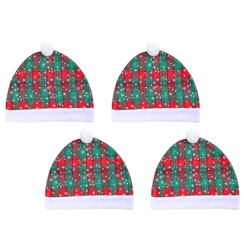 LAIOUSN Stuhlhussen mit Weihnachtsmannmütze, Stuhlbezug, Ornament, Weihnachten, Esszimmer, Party, Dekoration, Weihnachtsmannmütze, Schonbezüge, 4 Stück LAIOUSN Stuhlhussen mit Weihnachtsmannmütze, Stuhlbezug, Ornament, Weihnachten, Esszimmer, Party, Dekoration, Weihnachtsmannmütze, Schonbezüge, 4 Stück von LAIOUSN