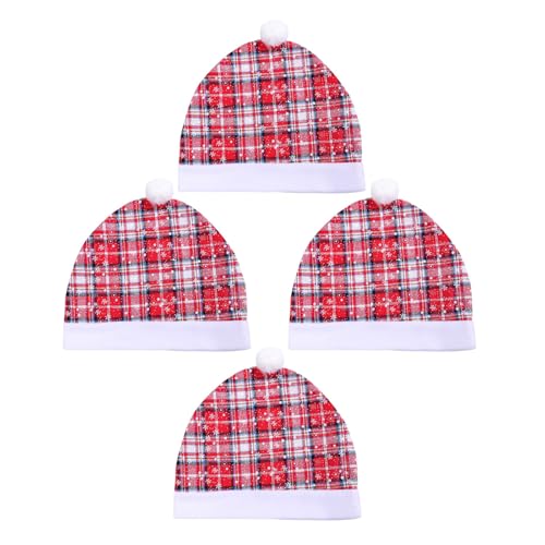 LAIOUSN Stuhlhussen mit Weihnachtsmannmütze, Stuhlbezug, Ornament, Weihnachten, Esszimmer, Party, Dekoration, Weihnachtsmannmütze, Schonbezüge, 4 Stück LAIOUSN Stuhlhussen mit Weihnachtsmannmütze, Stuhlbezug, Ornament, Weihnachten, Esszimmer, Party, Dekoration, Weihnachtsmannmütze, Schonbezüge, 4 Stück von LAIOUSN