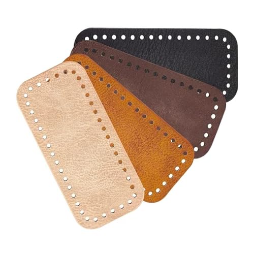LAIOUSN Taschenboden zum Häkeln, 22 x 10 cm, 8 x 18 cm, Häkelunterseite, Leder, oval, rund, rechteckig, Taschenboden von LAIOUSN