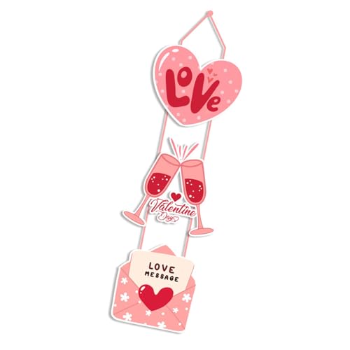LAIOUSN Valentinstag-Türschild, Liebe, hängende Türdekoration, Pappe, Valentinstagsschild, Aufhänger, Valentinstagsdekoration, Valentinstagsdekoration LAIOUSN Valentinstag-Türschild, Liebe, hängende Türdekoration, Pappe, Valentinstagsschild, Aufhänger, Valentinstagsdekoration, Valentinstagsdekoration von LAIOUSN