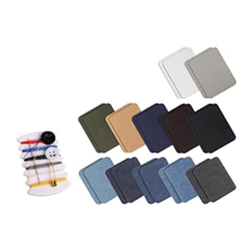 Mehrzweck-Aufnäher für Ellbogen und Knie, einfarbig, Eisenköper, Stoffflicken für einfache Reparatur und Personalisierung von Kleidung, Knie für Jeans von LAIOUSN