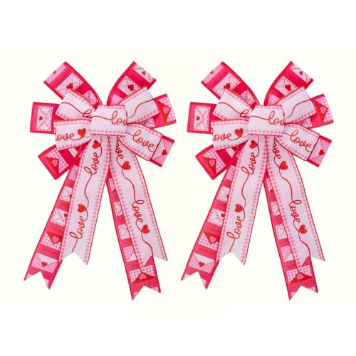 Mehrzweckschleife zum Valentinstag, Stoffschleife für Geschenkverpackungen, Bastelprojekte und Party-Dekorationen, buntes Geschenkband von LAIOUSN