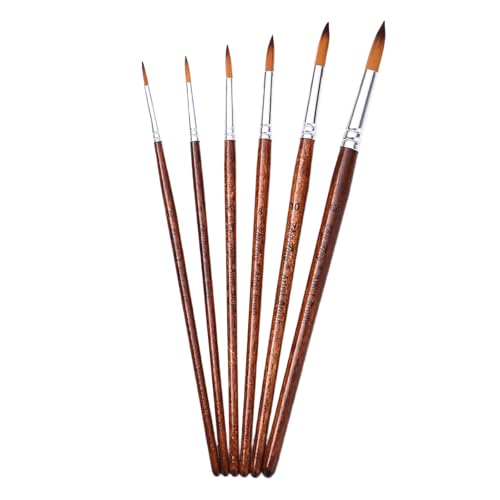 Professioneller Pinsel mit Nylonborsten, Pinsel für Künstler, Anfänger, Öl, Acryl, Aquarell, Stein, Leinwand, Malerei, Nylonborsten, 6 Stück Professioneller Pinsel mit Nylonborsten, Pinsel für Künstler, Anfänger, Öl, Acryl, Aquarell, Stein, Leinwand, Malerei, Nylonborsten, 6 Stück von LAIOUSN