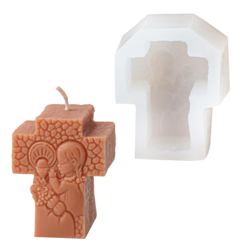 Religiöse Familien-Silikonformen für Seife, Weihnachtsdekoration, Epoxidharz, Silikonformen für Kunst, Handwerk, Vintage-Rahmenform von LAIOUSN