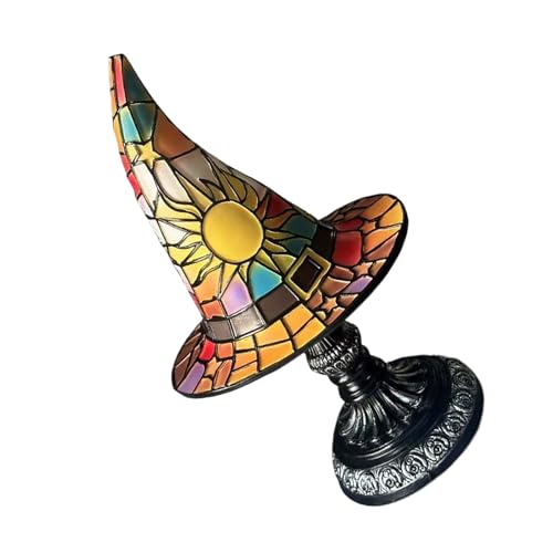 Retro-Hexenhut-Nachtlichter, Halloween-Heimdekorationen, handgefertigte Harz-Lampe, weich, geheimnisvoll, leuchtend, Kunstharz, Gothic-Party-Dekorationen von LAIOUSN
