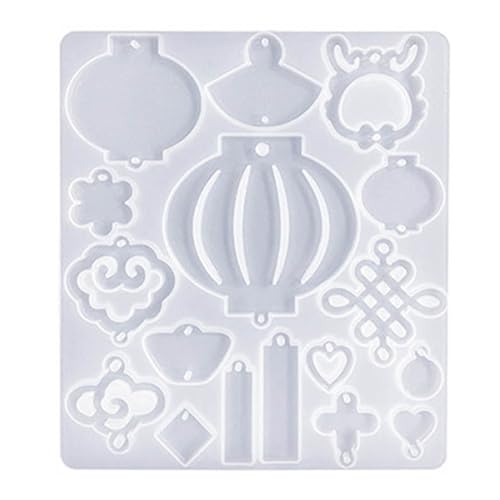 Silikonform für Ohrring-Anhänger, chinesische Schleife, Epoxidharz, Ornamente, Schlüsselanhänger, Halskette, Charm, Epoxid-Formen von LAIOUSN