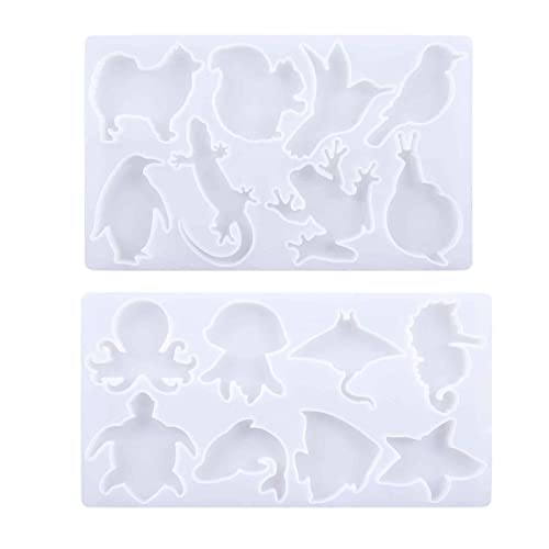 Silikonform für Schlüsselanhänger, Oktopus-Silikonform für Autoanhänger, Heimdekoration, Kristall-Epoxidharz-Form, Schmuckherstellung von LAIOUSN