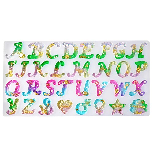 Silikonform mit 3D-Buchstaben, Symbol, Epoxidharz, Gießform, Handwerk, Schlüsselanhänger, handgefertigtes Schmuckwerkzeug Silikonform mit 3D-Buchstaben, Symbol, Epoxidharz, Gießform, Handwerk, Schlüsselanhänger, handgefertigtes Schmuckwerkzeug von LAIOUSN