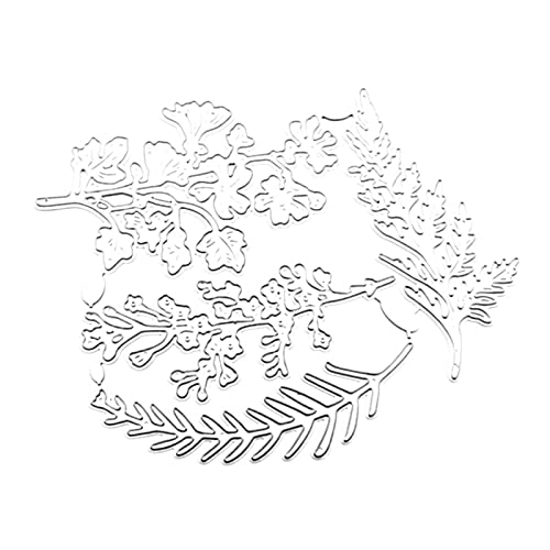 Stanzschablonen mit vier Blättern, für Papierbastelarbeiten, Prägeformen, Schablonen, Scrapbooking, Fotorahmen, Dekoration, Pflanzenblatt, Metall, 4 Blätter, Stanzformen, Karten, Scrapbooking von LAIOUSN