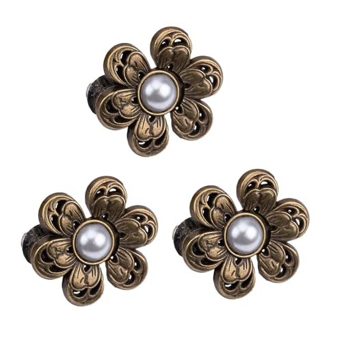 Taillenspanner mit Perlen, Blumen, für Hosen, Rock, unsichtbare Schnalle, Cincher, Knopf, Bekleidungszubehör, nicht nähend, 3 Stück von LAIOUSN