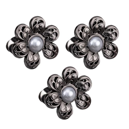 Taillenspanner mit Perlen, Blumen, für Hosen, Rock, unsichtbare Schnalle, Cincher, Knopf, Bekleidungszubehör, nicht nähend, 3 Stück von LAIOUSN